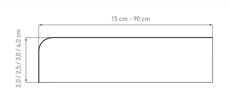 Parapet MDF laminowany kamień